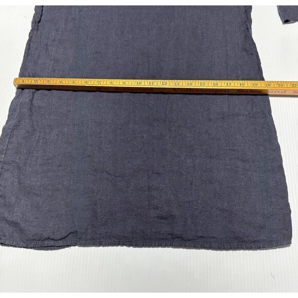 Piazza Del Tempio Made In Italy 100% Linen Dress Size M Boatneck Ruffle Sleeve - Picture 9 of 11